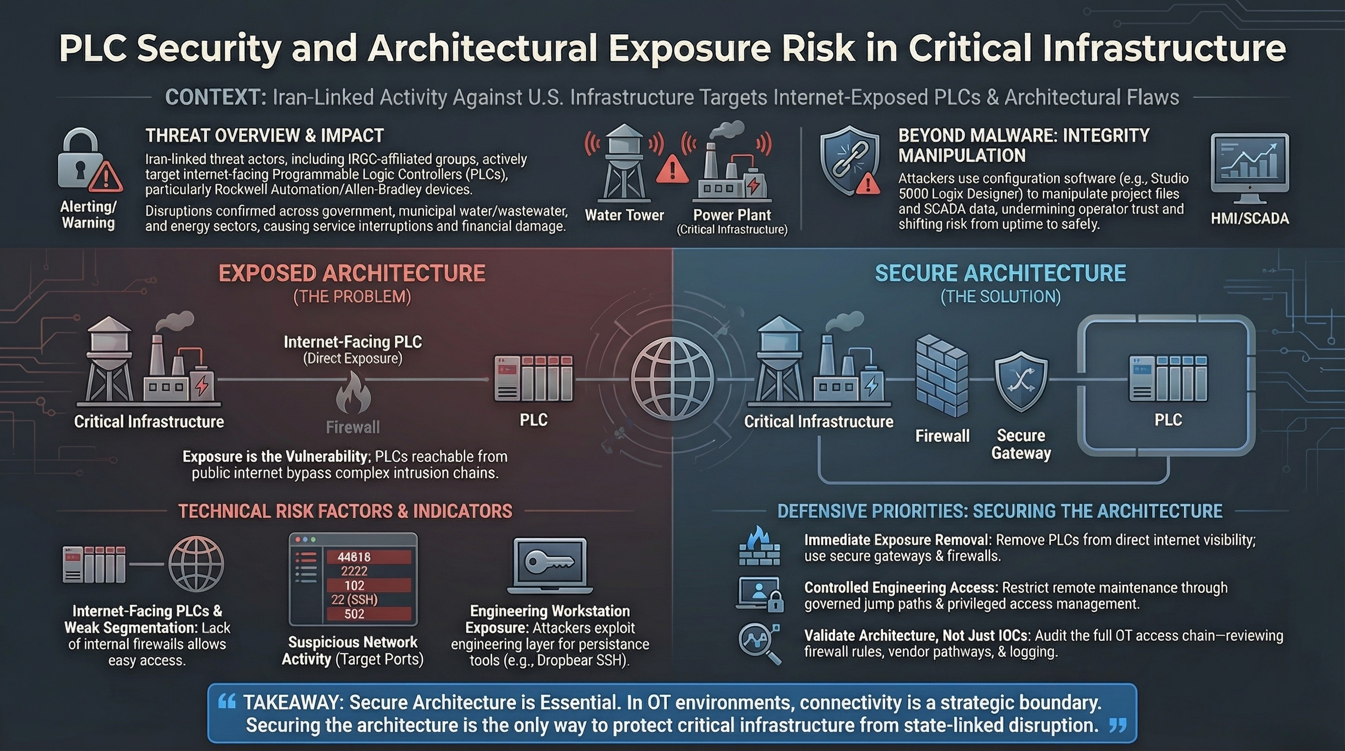 Iran-Linked PLC Attacks Are a Strategic Warning for Critical Infrastructure Defenders