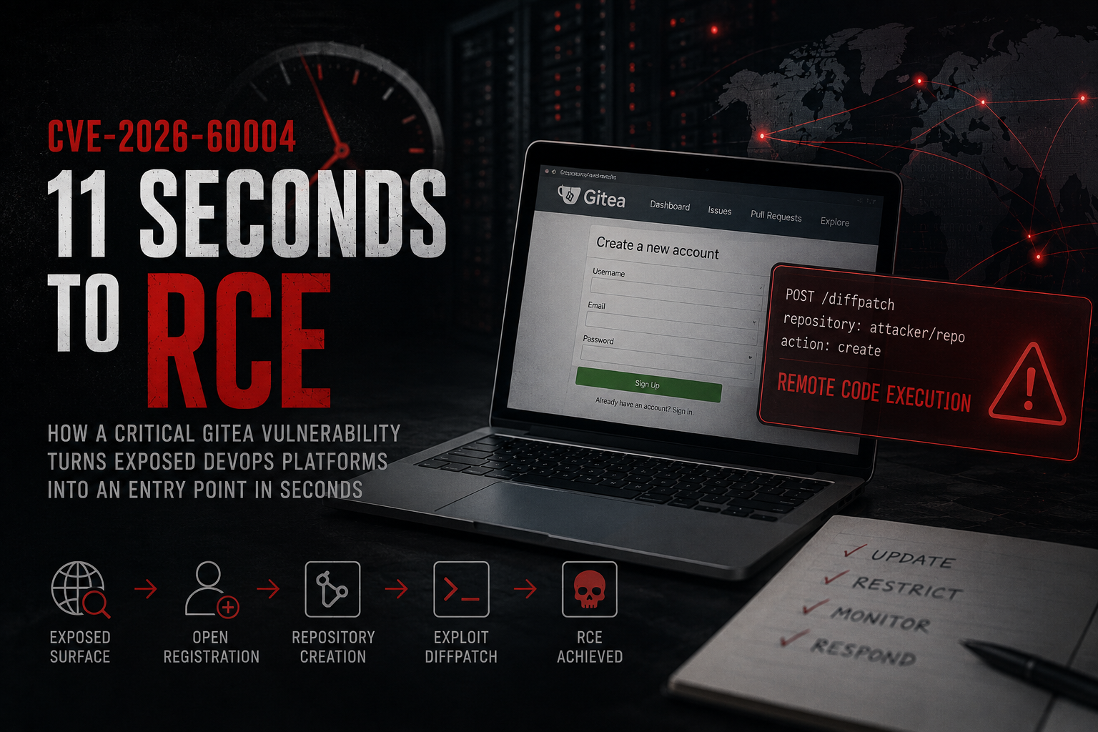 11 Seconds to RCE: What CVE-2026-60004 Teaches Us About Securing Self-Hosted DevOps Infrastructure